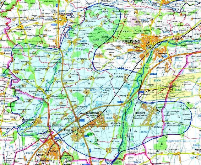 Das Verbandsgebiet - Zweckverband Wasserversorgungsgruppe Freising-Süd